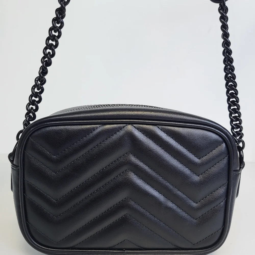 Gucci Marmot Mini Shoulder Bag Black Leather - Picture 4 of 16